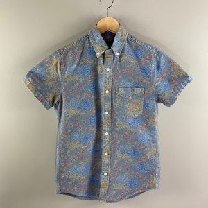 Men’s J.Crew short-sleeve chambray floral shirt